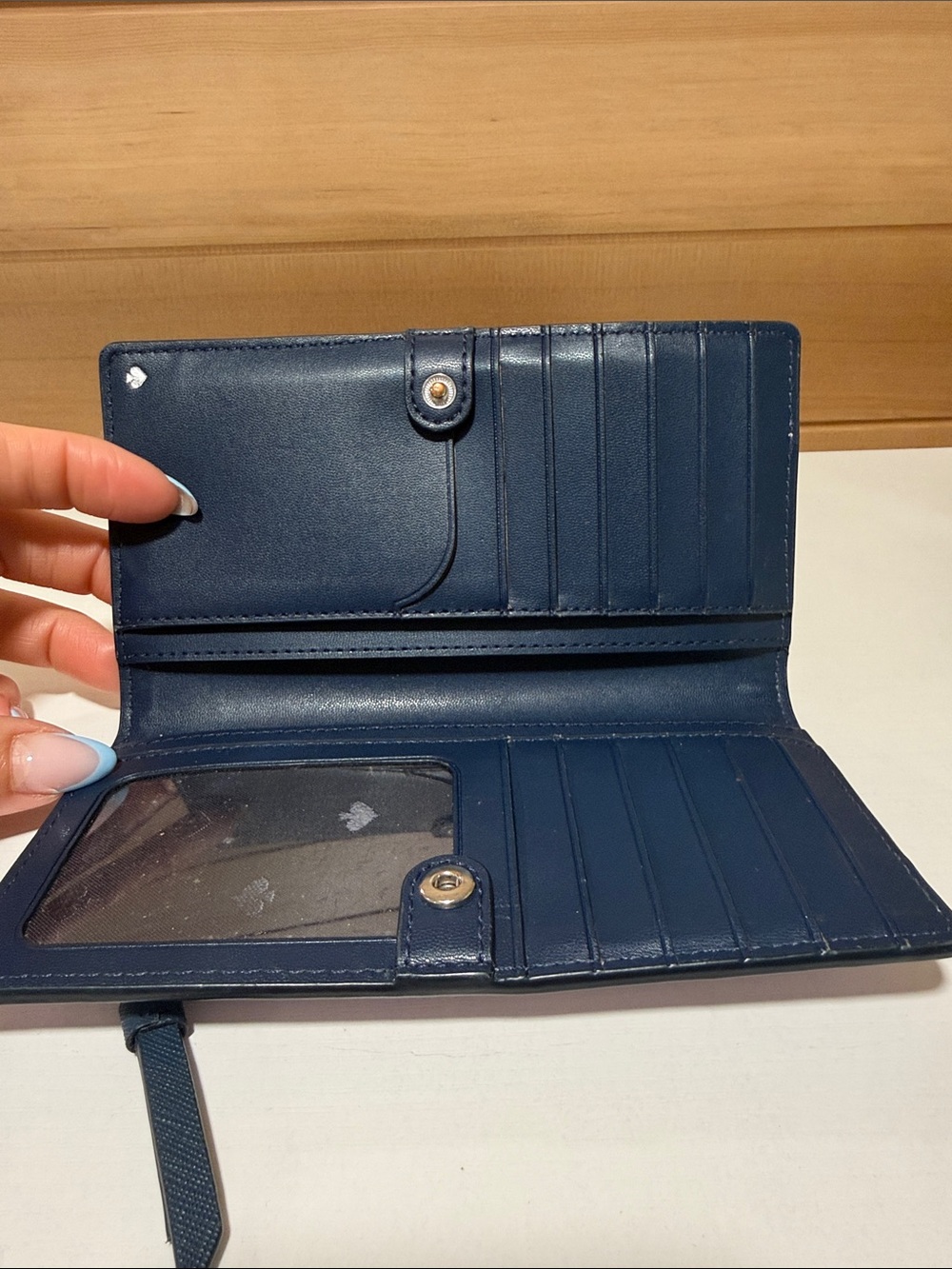 kate spade Two-Tone Navy and Lavender Wallet - Picture 4 of 5